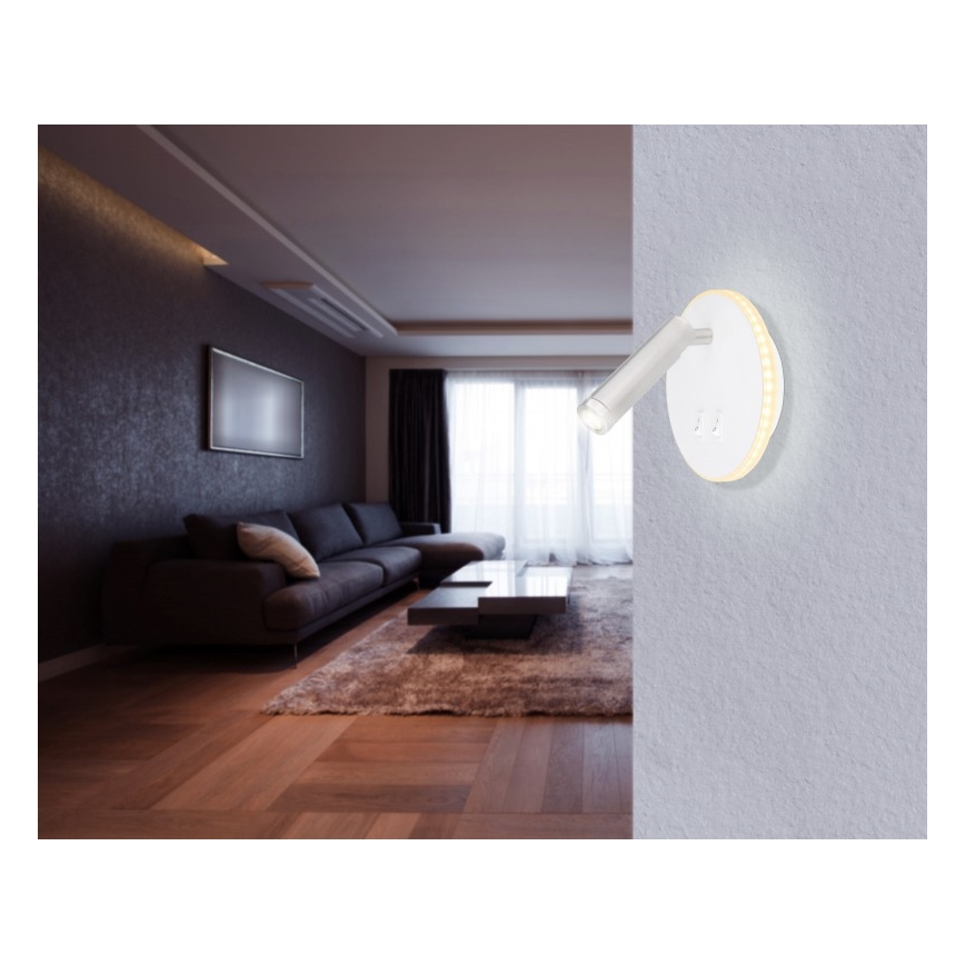 Globo - LED Seinäkohdevalo LED/6W + LED/1W/230V