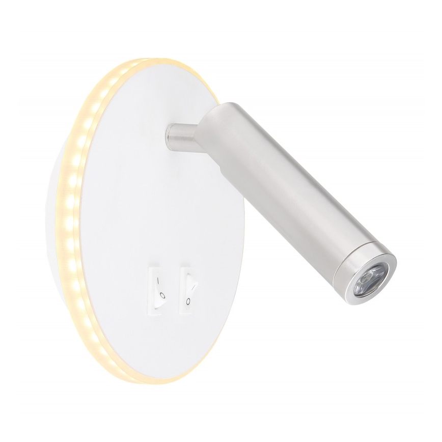 Globo - LED Seinäkohdevalo LED/6W + LED/1W/230V