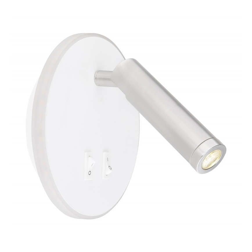 Globo - LED Seinäkohdevalo LED/6W + LED/1W/230V