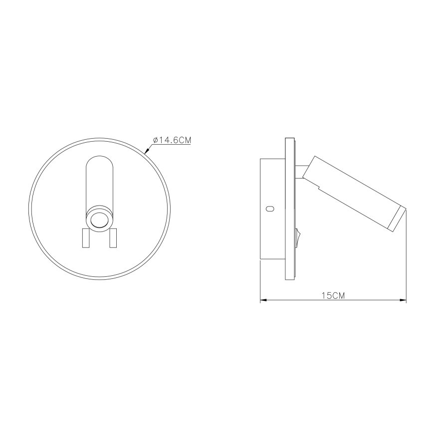 Globo - LED Seinäkohdevalo LED/6W + LED/1W/230V