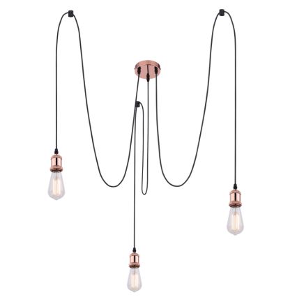 Globo A32-3 - Kattokruunu johdossa OLIVER 3xE27/40W/230V hämähäkki