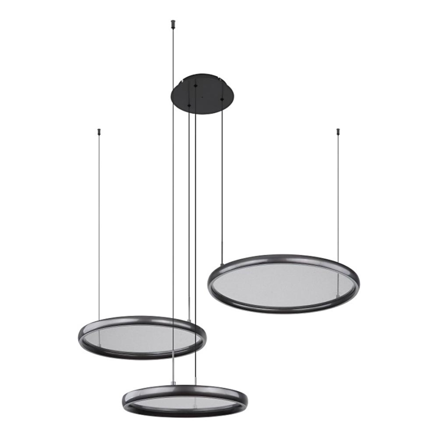 Globo - Himmennettävä LED-kattokruunu johdossa LED/55W/230V 2700-6000K musta + kauko-ohjaus