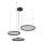 Globo - Himmennettävä LED-kattokruunu johdossa LED/55W/230V 2700-6000K musta + kauko-ohjaus