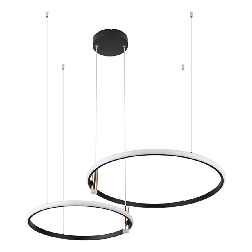 Globo - Himmennettävä LED-kattokruunu johdossa LED/55W/230V 2700-6000K musta + kauko-ohjaus