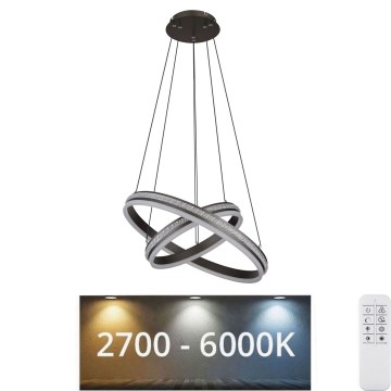 Globo - Himmennettävä LED-kattokruunu johdossa LED/60W/230V 2700K-6000K + kauko-ohjaus