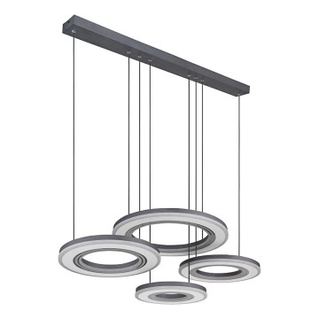 Globo - Himmennettävä LED-kattokruunu johdossa LED/80W/230V 2700-6000K musta + kauko-ohjaus