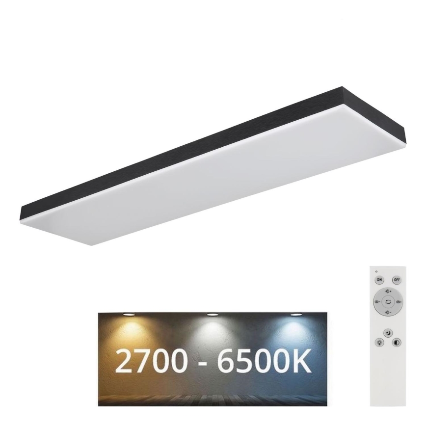 Globo - Himmennettävä LED-kattovalaisin LED/24W/230V 2700-6500K musta + kauko-ohjaus