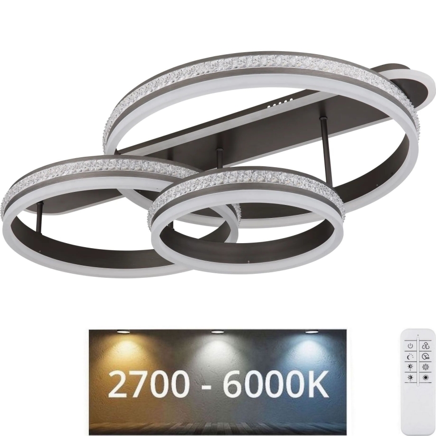 Globo - Himmennettävä LED-kattovalaisin LED/75W/230V 2700K-6000K + kauko-ohjaus