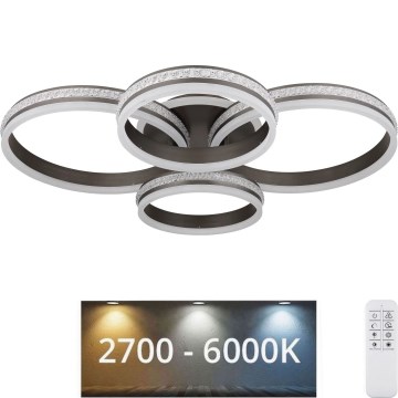 Globo - Himmennettävä LED-kattovalaisin LED/90W/230V 2700K-6000K + kauko-ohjaus