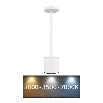 Globo - Himmennettävä LED-kosketuspöytävalaisin LED/1,2W/3,7V 2000K/3500K/7000K 1200 mAh USB valkoinen