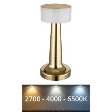 Globo - Himmennettävä LED-kosketuspöytävalaisin LED/1W/3,7V 2700K/4000K/6500K 800 mAh USB kulta