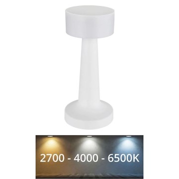 Globo - Himmennettävä LED-kosketuspöytävalaisin LED/1W/3,7V 2700K/4000K/6500K 800 mAh USB valkoinen