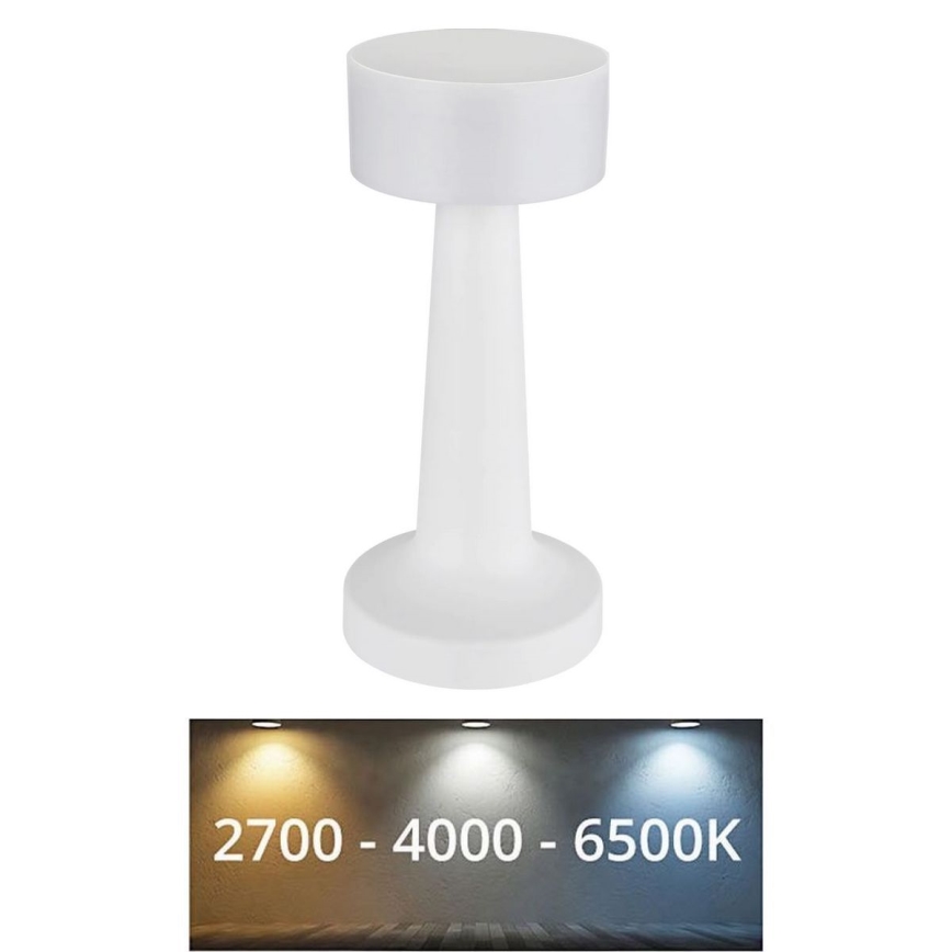 Globo - Himmennettävä LED-kosketuspöytävalaisin LED/1W/3,7V 2700K/4000K/6500K 800 mAh USB valkoinen