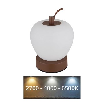 Globo - Himmennettävä LED-kosketuspöytävalaisin LED/2W/3,7V 2700K/4000K/6500K 1200 mAh USB ruskea