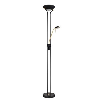 Globo - Himmennettävä LED-lattiavalaisin LED/20W/230V + LED/5,5W 3000K musta/kulta