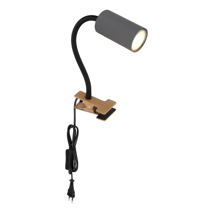 Globo - Joustava lamppu pidikkeellä 1xGU10/25W/230V harmaa/ruskea