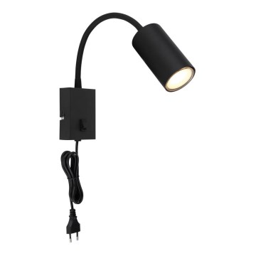 Globo - Joustava seinävalaisin 1xGU10/25W/230V musta