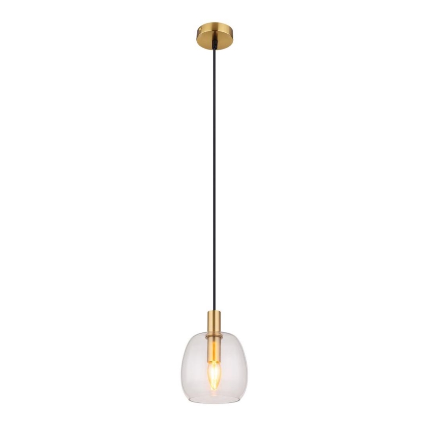 Globo - Kattokruunu johdossa 1xE14/40W/230V halkaisija 16 cm messinki