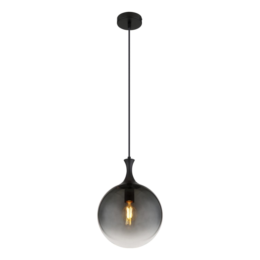 Globo - Kattokruunu johdossa 1xE27/10W/230V halkaisija 25 cm musta