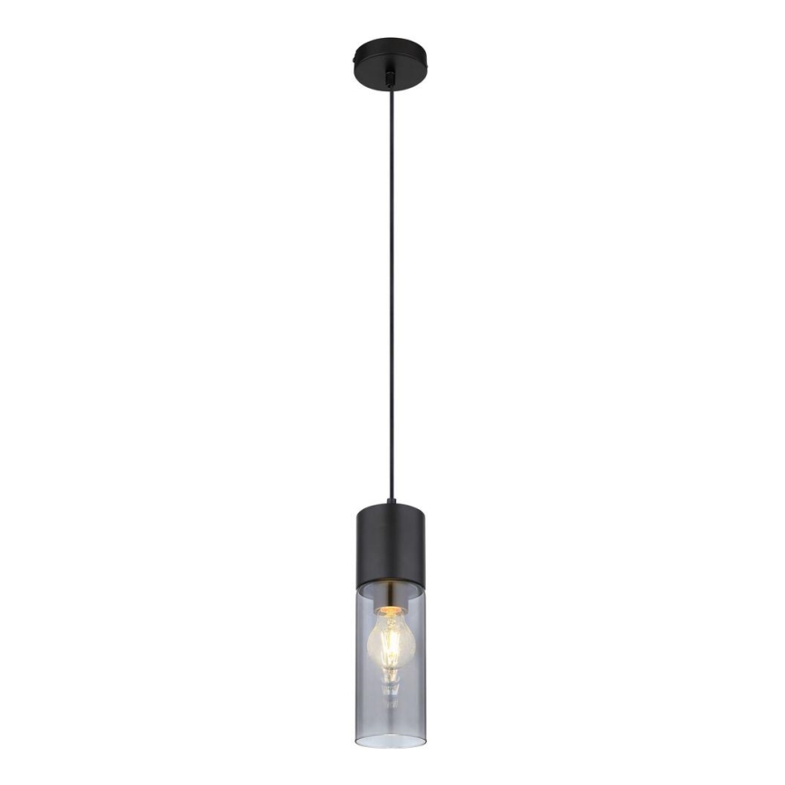 Globo - Kattokruunu johdossa 1xE27/25W/230V halkaisija 10,5 cm musta