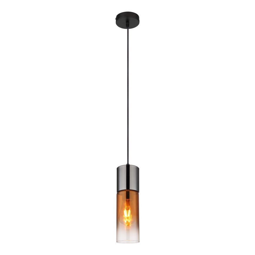 Globo - Kattokruunu johdossa 1xE27/25W/230V halkaisija 10,5 cm musta/kupari