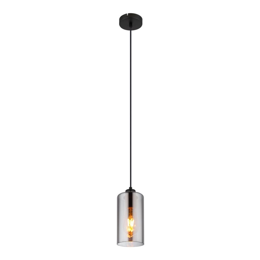 Globo - Kattokruunu johdossa 1xE27/25W/230V halkaisija 11 cm musta