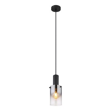 Globo - Kattokruunu johdossa 1xE27/40W/230V halkaisija 12,5 cm musta