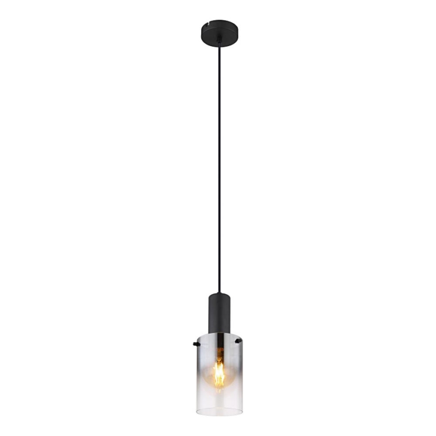 Globo - Kattokruunu johdossa 1xE27/40W/230V halkaisija 12,5 cm musta