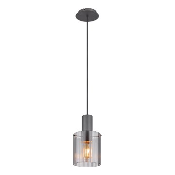 Globo - Kattokruunu johdossa 1xE27/40W/230V halkaisija 18 cm harmaa