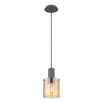 Globo - Kattokruunu johdossa 1xE27/40W/230V halkaisija 18 cm ruskea