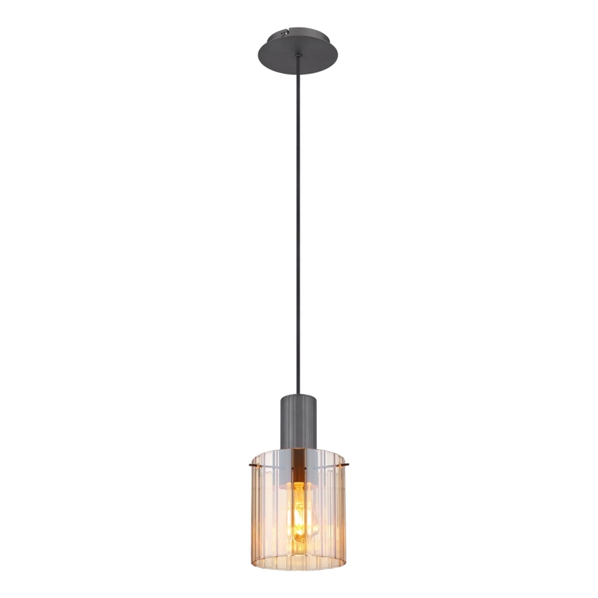 Globo - Kattokruunu johdossa 1xE27/40W/230V halkaisija 18 cm ruskea