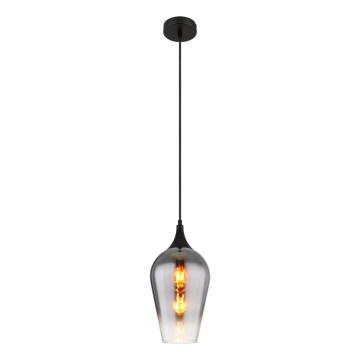 Globo - Kattokruunu johdossa 1xE27/60W/230V halkaisija 18 cm musta
