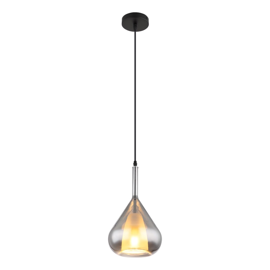 Globo - Kattokruunu johdossa 1xE27/60W/230V halkaisija 20 cm musta