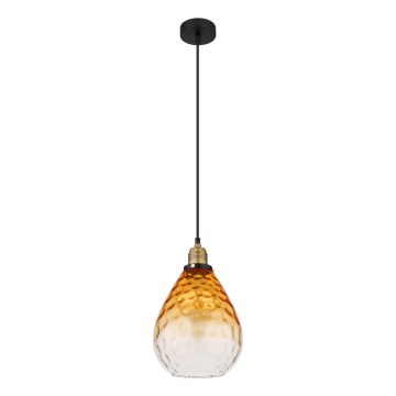 Globo - Kattokruunu johdossa 1xE27/60W/230V halkaisija 21 cm oranssi