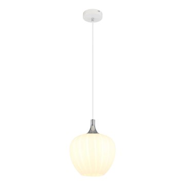 Globo - Kattokruunu johdossa 1xE27/60W/230V halkaisija 24 cm valkoinen