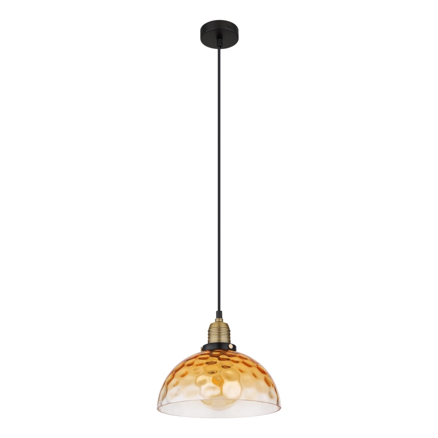 Globo - Kattokruunu johdossa 1xE27/60W/230V halkaisija 25 cm oranssi