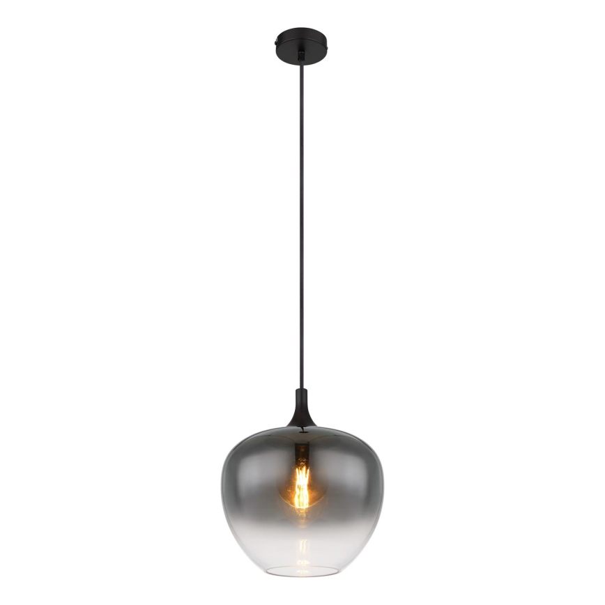 Globo - Kattokruunu johdossa 1xE27/60W/230V halkaisija 29 cm musta