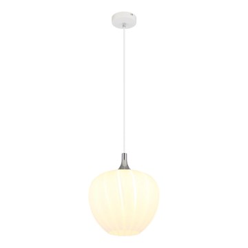 Globo - Kattokruunu johdossa 1xE27/60W/230V halkaisija 29 cm valkoinen