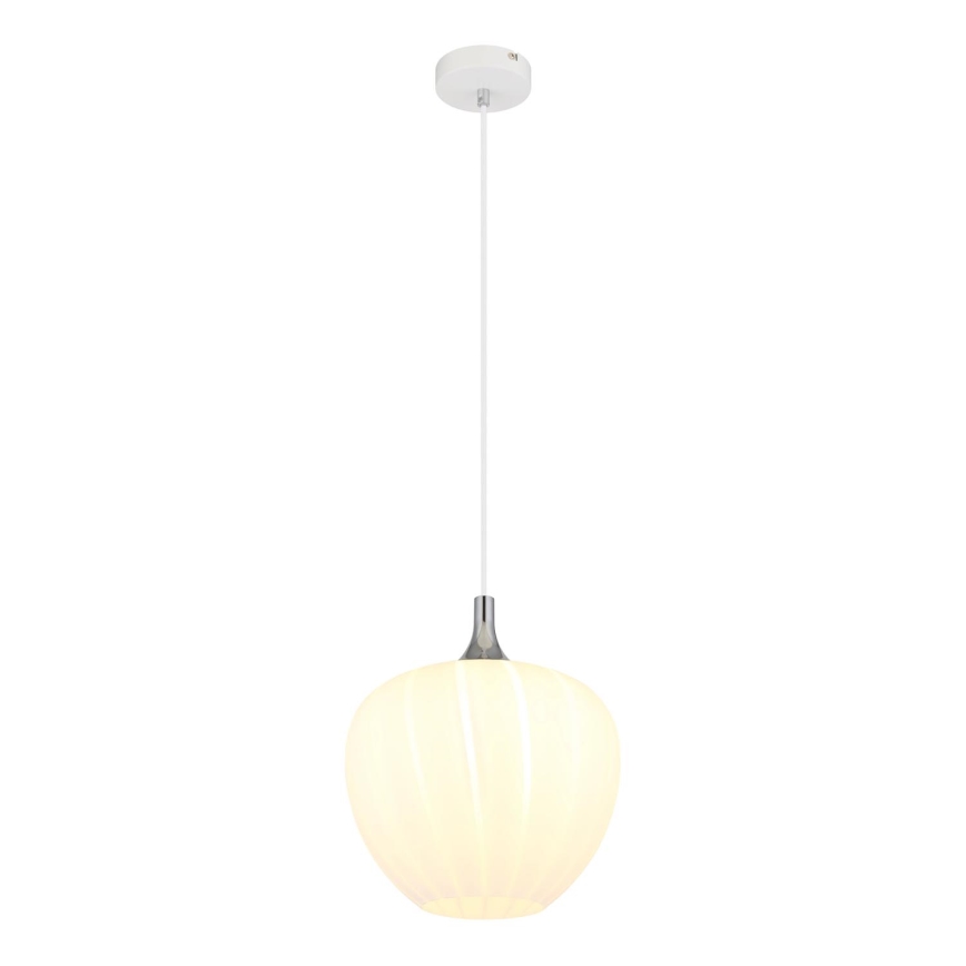 Globo - Kattokruunu johdossa 1xE27/60W/230V halkaisija 29 cm valkoinen