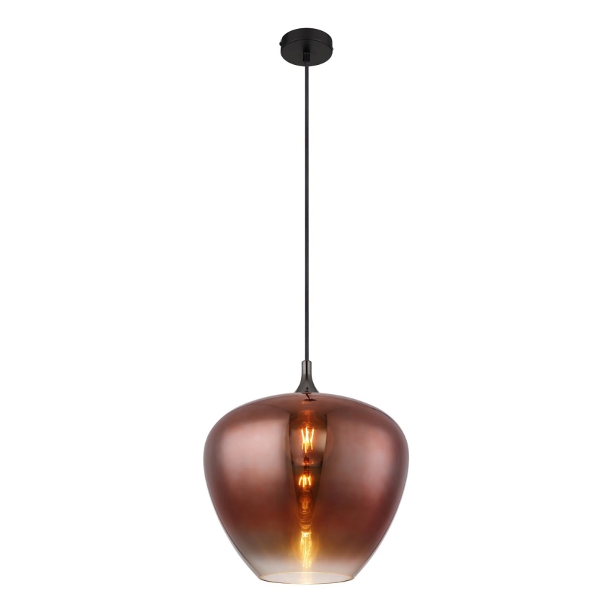 Globo - Kattokruunu johdossa 1xE27/60W/230V halkaisija 40 cm kupari