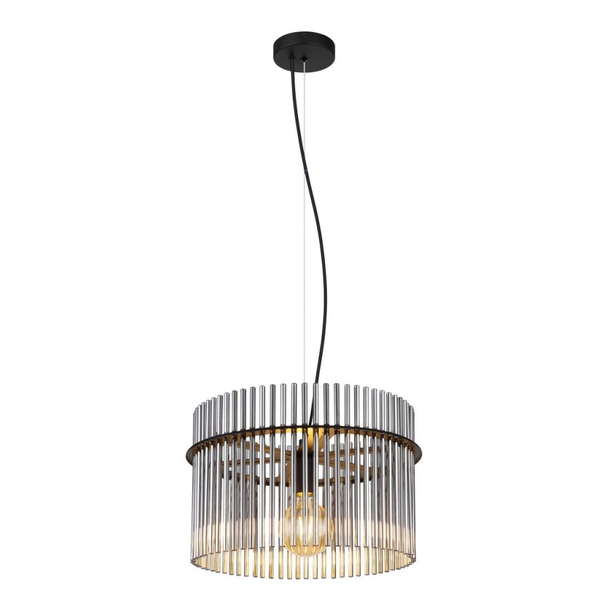 Globo - Kattokruunu johdossa 1xE27/60W/230V halkaisija 40 cm musta