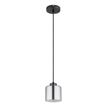Globo - Kattokruunu johdossa 1xE27/60W/230V kiiltävä kromi halkaisija 14 cm