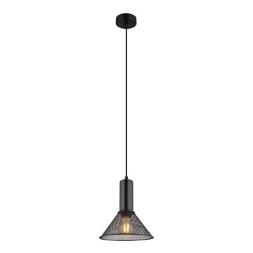 Globo - Kattokruunu johdossa 1xE27/60W/230V musta