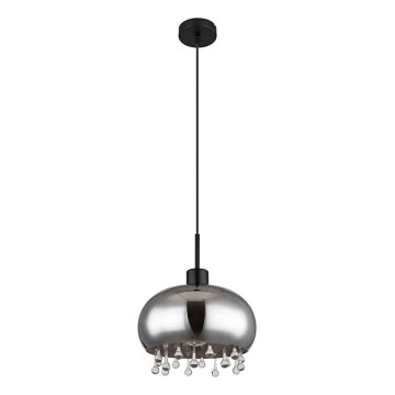 Globo - Kattokruunu johdossa 1xE27/9W/230V halkaisija 28 cm musta