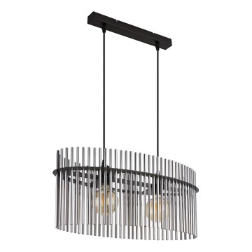 Globo - Kattokruunu johdossa 2xE27/60W/230V musta