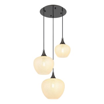 Globo - Kattokruunu johdossa 3xE27/40W/230V valkoinen/antrasiitti