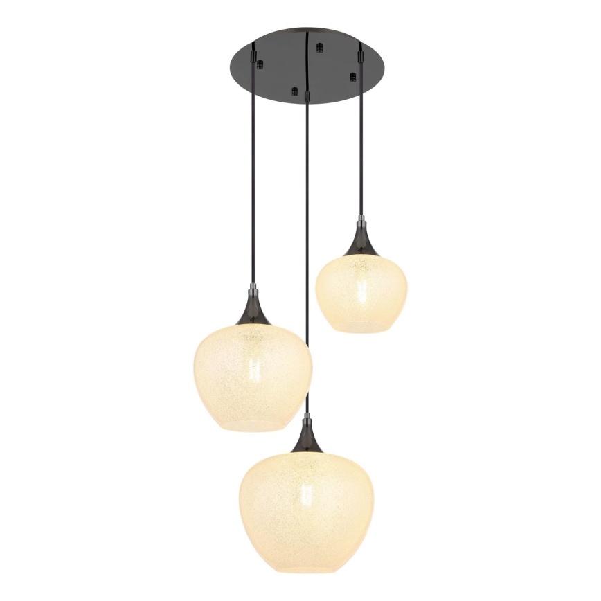 Globo - Kattokruunu johdossa 3xE27/40W/230V valkoinen/antrasiitti