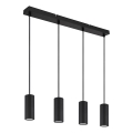 Globo - Kattokruunu johdossa 4xGU10/25W/230V musta
