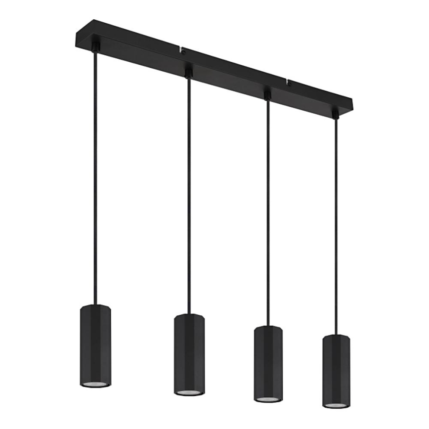 Globo - Kattokruunu johdossa 4xGU10/25W/230V musta