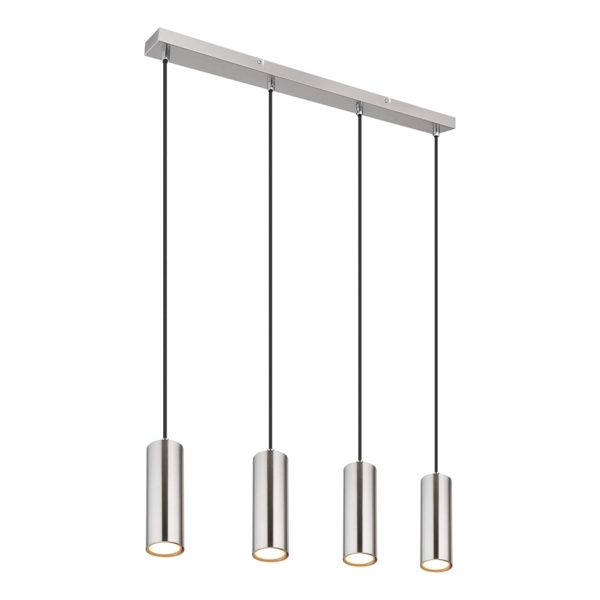 Globo - Kattokruunu johdossa 4xGU10/35W/230V mattakromi